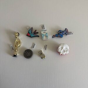 CROCS Jibbitz Charms Assorted Colors - Gold, Blue, Red, White